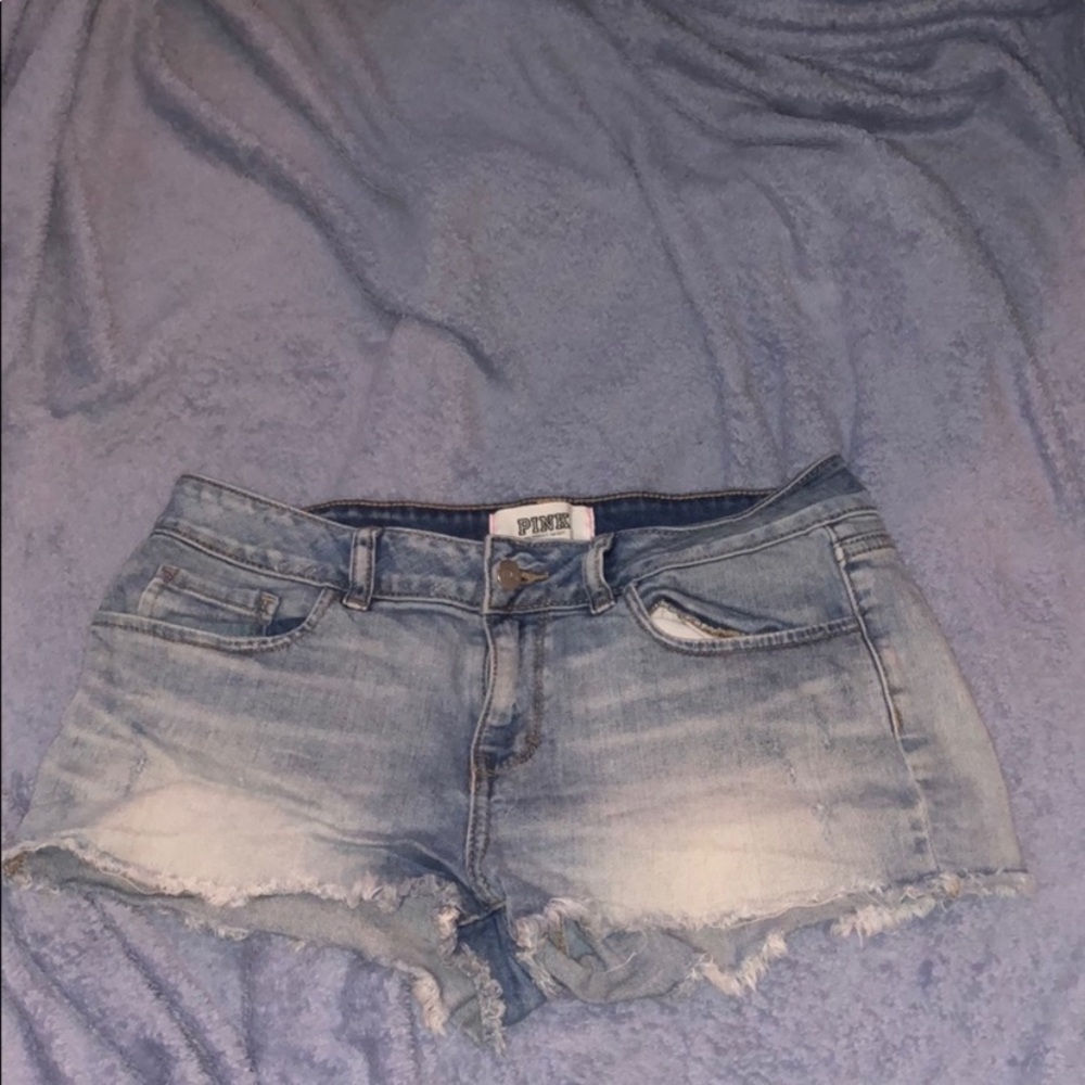 Pink Victoria secrets denim shorts